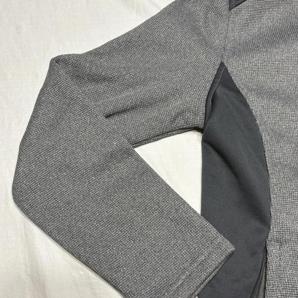 Spyder Women's Large Waffle Knit Fleece Lined Jacket Gray Pink Full Zip Hooded - Picture 8 of 14